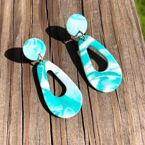 Ocean Swirl Handmade Earrings